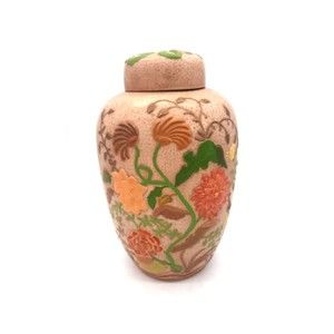 Vintage Arnels Pottery MCM Hand Painted  Floral Huge 14.5" Ginger Jar Signed